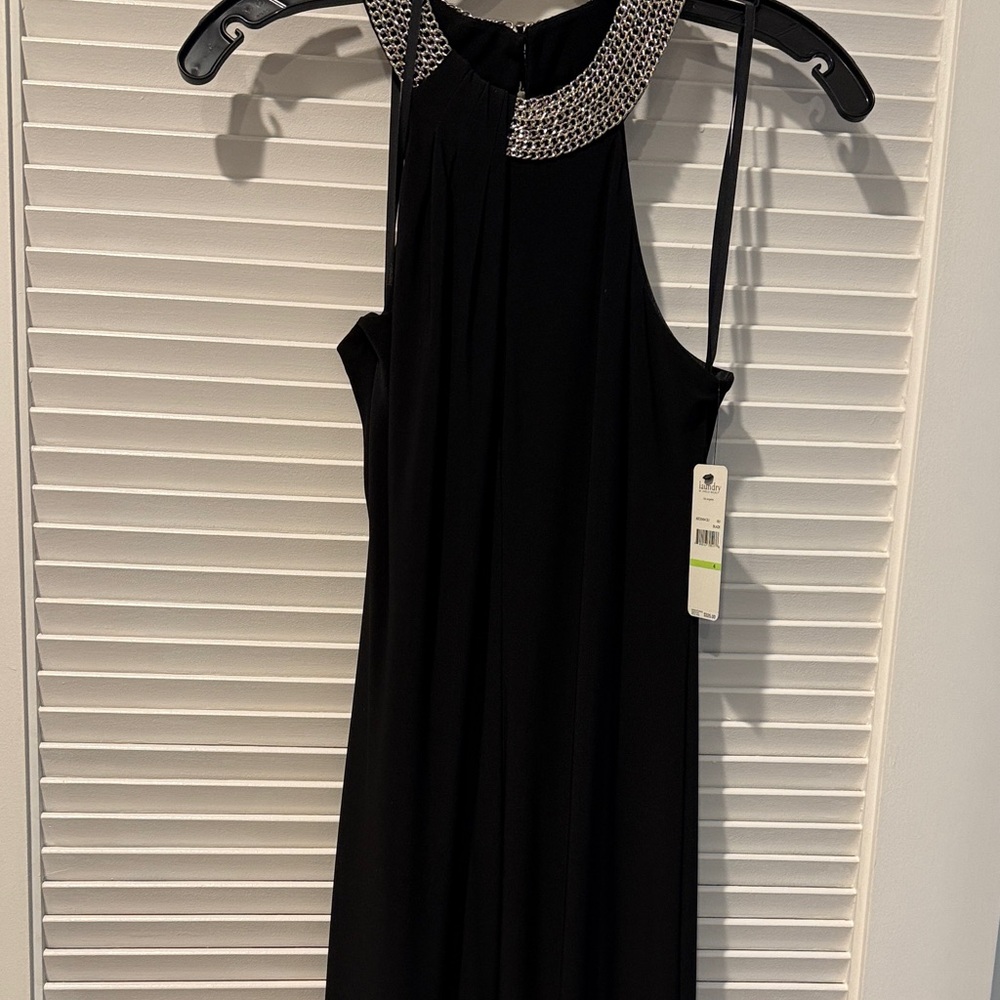 Laundry By Shelli Segal Elegant Black Dress with Metallic Details